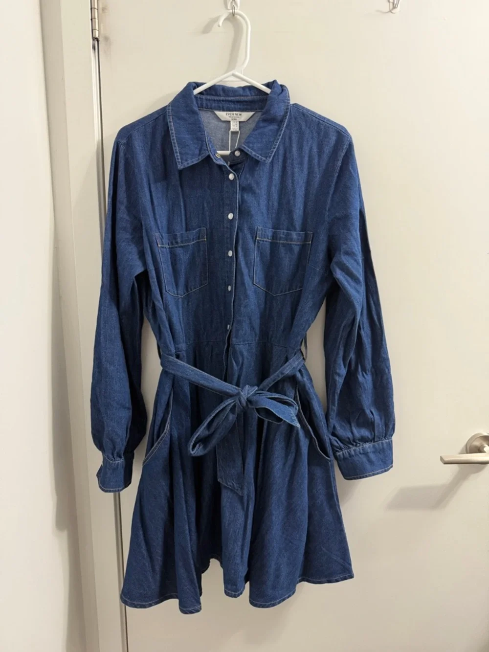 Ever New Blue Denim Shirt Dress - Picture 2 of 5